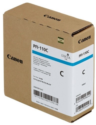 Inktcartridge Canon PFI-110 cyaan