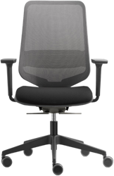 Forma 5 DOT.PRO  SWIVEL CHAIR  BACKERST IN MECI / WEB MESH  MECH. SYNCHRO MOTION + SLIDING SEAT (black)