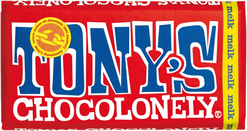 Tony's Chocolonely chocoladereep, 180g, melk