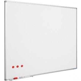 Whiteboard Softline profiel 8mm, emailstaal wit 45x60cm