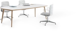 Timber tonvormige vergadertafel - 210cm x 120cm - verschillende kleuren mogelijk