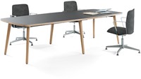 Timber tonvormige vergadertafel - 280cm x 120cm - verschillende kleuren mogelijk