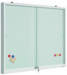 Smit Visual Binnenvitrine Magneethoudend 90x120x6,5cm schuifdeur
