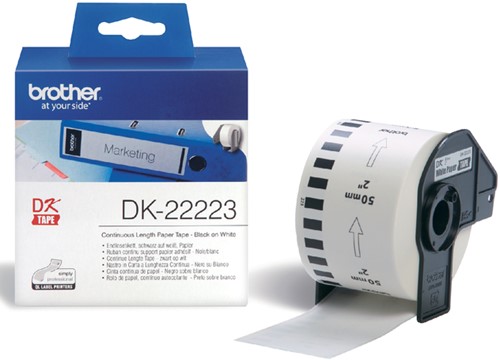 Etiket Brother DK22223 doorlopend 50mm 30m wit 30 Meter