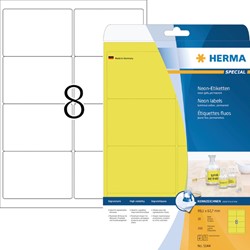 Etiket HERMA 5144 99.1x67.7mm neongeel 160st 20 Vel
