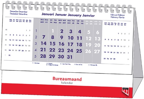 Bureau-maandkalender 2026 Quantore 1 Stuk