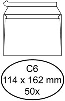 Envelop Quantore bank C6 114x162 80gr zk wt 50 Stuk